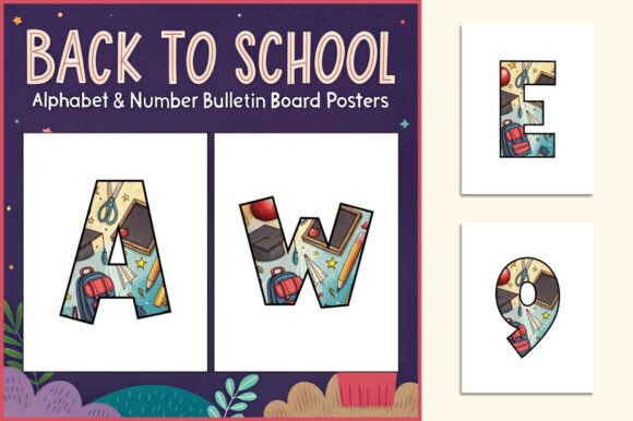 Back to School Alphabet Number Posters: A Classroom Essential for Early Learners