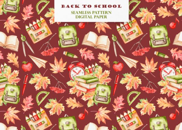 Back to School Seamless Pattern