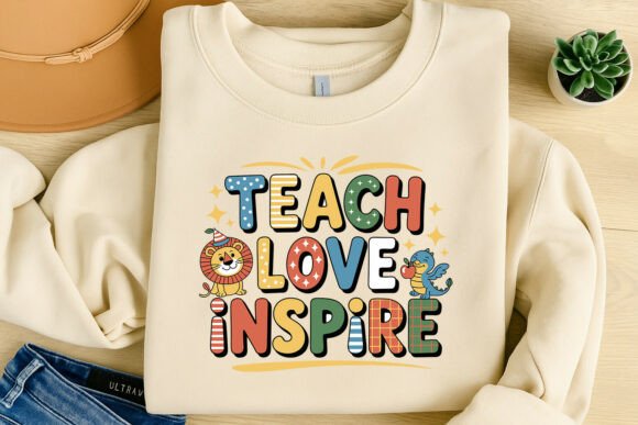 Back to School Teach Love Inspire Tshirt: A Vibrant Solution for Educators