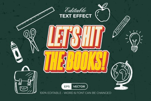 Back to School Text Effect Theme for Designers