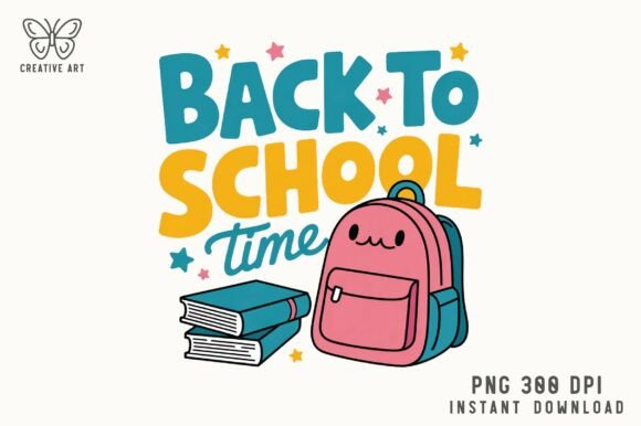 Back to School Time PNG Sublimation for Creative and Business Applications