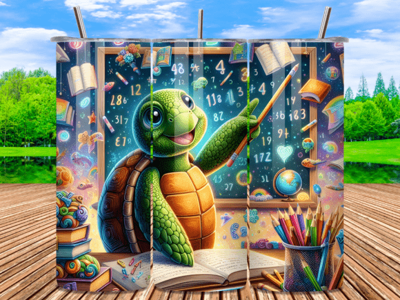 Back to School Turtle Teacher Tumbler