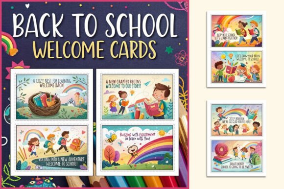 Back to School Welcome Cards for Kids