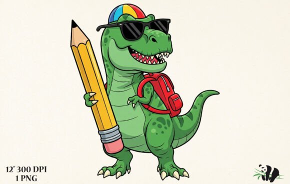 Dinosaur Back to School PNG: A Versatile Design for Creative Projects