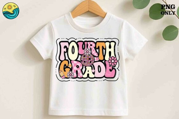 Fourth Grade PNG, Groovy Back to School: A Vibrant Design for Modern Creatives and Entrepreneurs