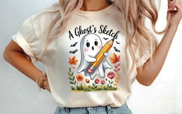 Funny Ghost Back to School T-shirt PNG: A Creative Solution for Seasonal Designs