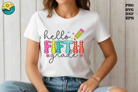 Hello Fifth Grade SVG Back to School
