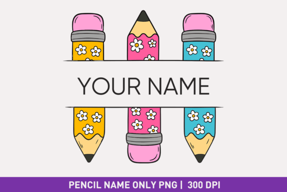 Pencil Name PNG, Back to School Design: A Versatile Tool for Creativity and Practicality
