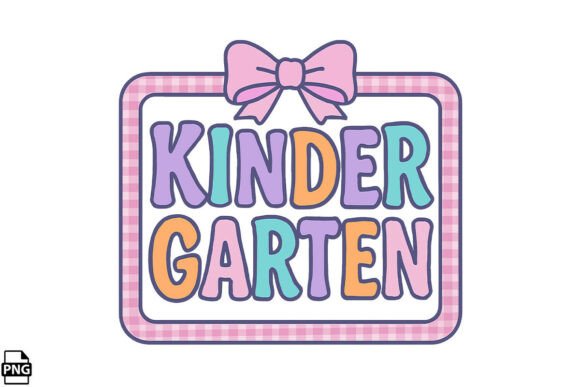 Preppy Back to School Kindergarten PNG