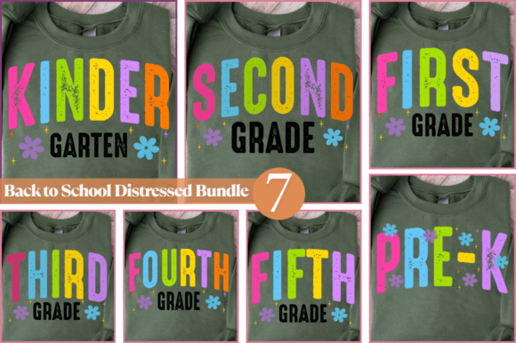 Retro Back to School PNG Neon Distressed