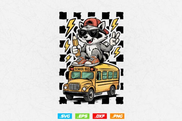 Retro Raccoon Back to School Funny Svg: A Playful Design for Creative Projects