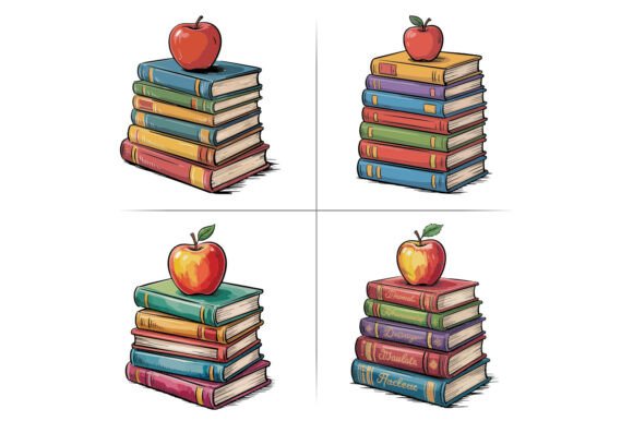 Teacher Apple Back to School PNG Clipart: Elevating Creative Projects with Professional Design