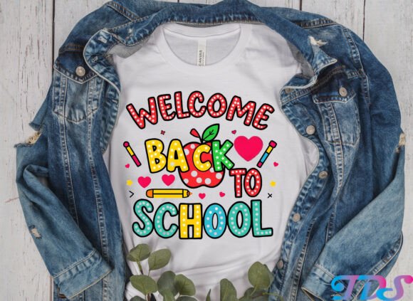 Welcome Back to School PNG T-shirt: A Versatile Design for Creative Projects